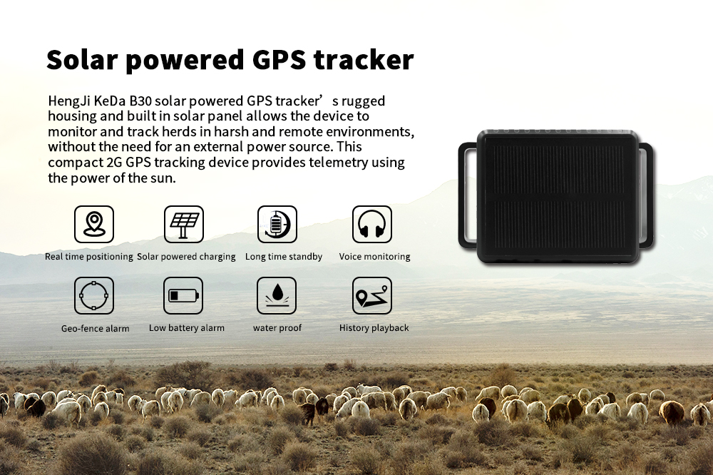 Solar powered GPS tracker for  herds